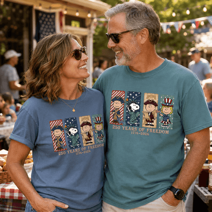 Comfort Colors 250 Years Of Freedom USA Historical Panel Squad T-Shirt