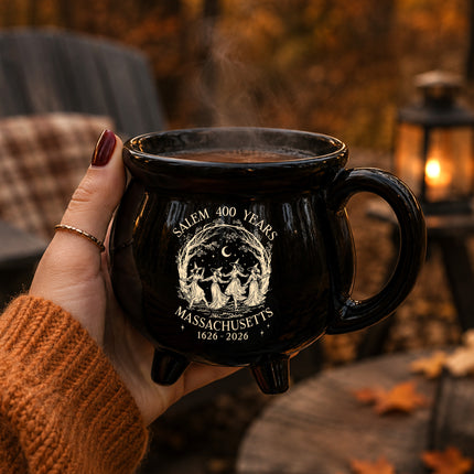 Salem 400 Years Massachusetts Witch Cauldron Mug Halloween