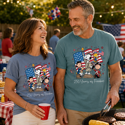 Comfort Colors 250 Years Of Freedom Liberty Flag Historical Squad T-Shirt