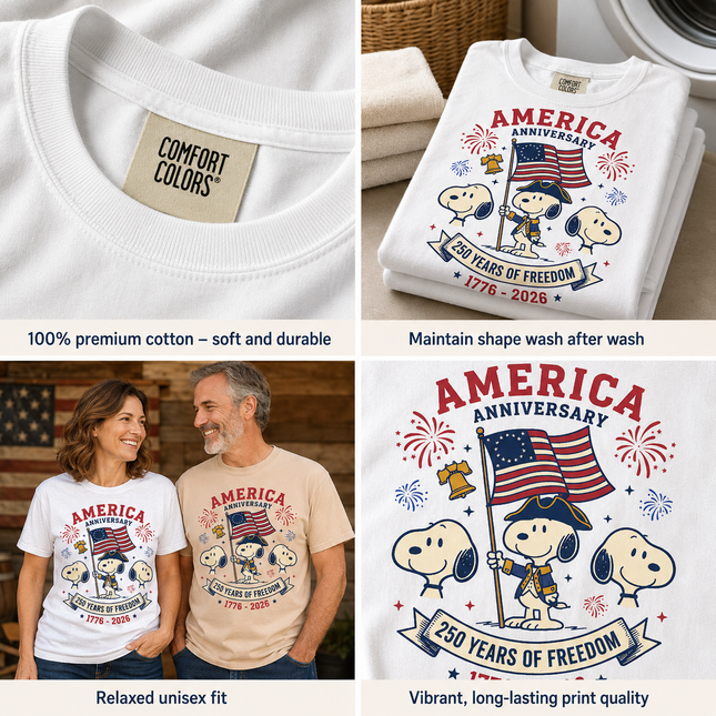 Comfort Colors 250 Years Of Freedom Anniversary T-Shirt