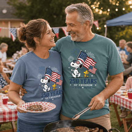 Comfort Colors 250 Years Of Freedom USA Marching Flag Dog T-Shirt