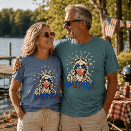 Comfort Colors America 250th Anniversary USA Bubblegum Statue T-Shirt