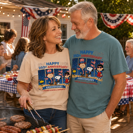 Comfort Colors Happy 250th Anniversary America 250 T-Shirt