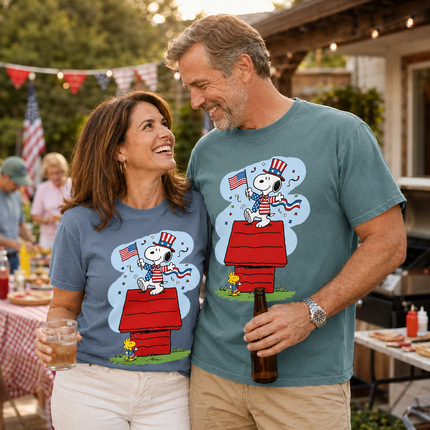 Comfort Colors Uncle Sam Doghouse Patriotic Flag T-Shirt