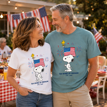 Comfort Colors 250 Years Of Freedom Fireworks Patriotic Dog T-Shirt