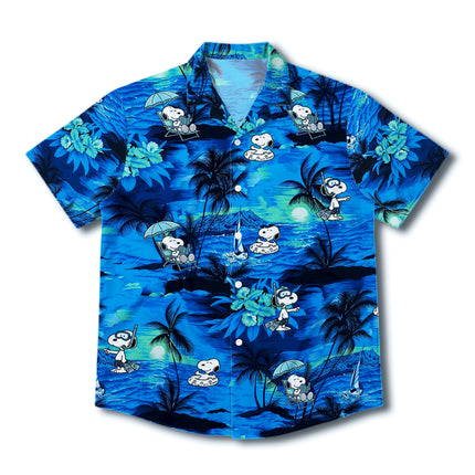 Blue Tropical Island Relaxing Beach Summer Hawaiian Shirt
