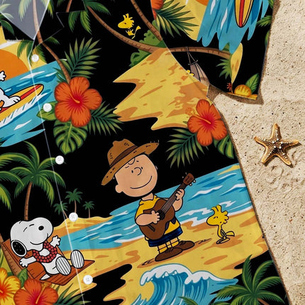 Tropical Surf Beach Ukulele Summer Vacation Hawaiian Shirt HW_SNPY40-SL02-DS04