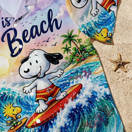 Life Is Beach Enjoy The Waves Tropical Summer Hawaiian Shirt
