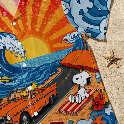 Sunset Beach Surf Road Trip Summer Hawaiian Shirt