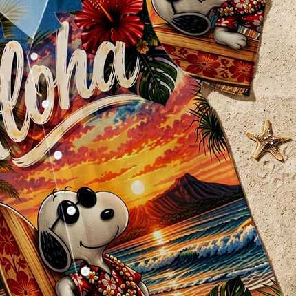 Aloha Tropical Beach Sunset Surf Vacation Hawaiian Shirt