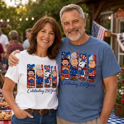 Comfort Colors 250th Anniversary USA Celebrating Patriotic Friends T-Shirt