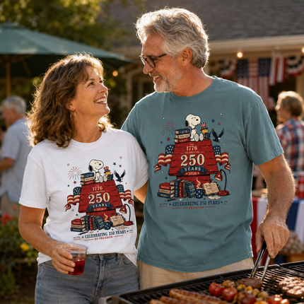 Comfort Colors Celebrating 250 Years Of Freedom Reading Dog T-Shirt