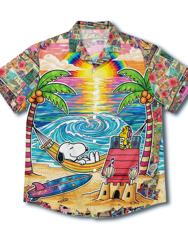 Tropical Beach Sunset Surf Paradise Summer Hawaiian Shirt