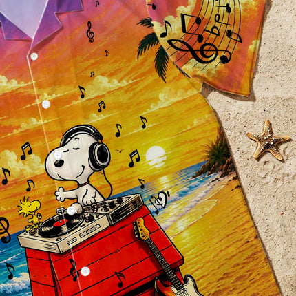 Sunset Beach Music Summer Hawaiian Shirt