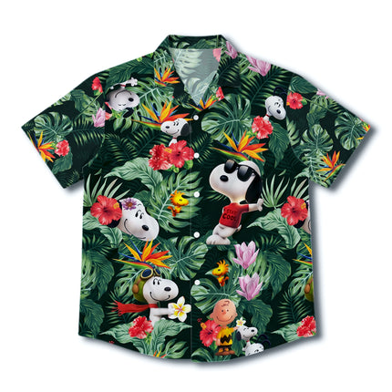 Tropical Jungle Floral Summer Beach Hawaiian Shirt