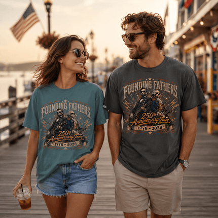 Comfort Colors Founding Fathers 250th Anniversary Tour Rock Guitar T-Shirt