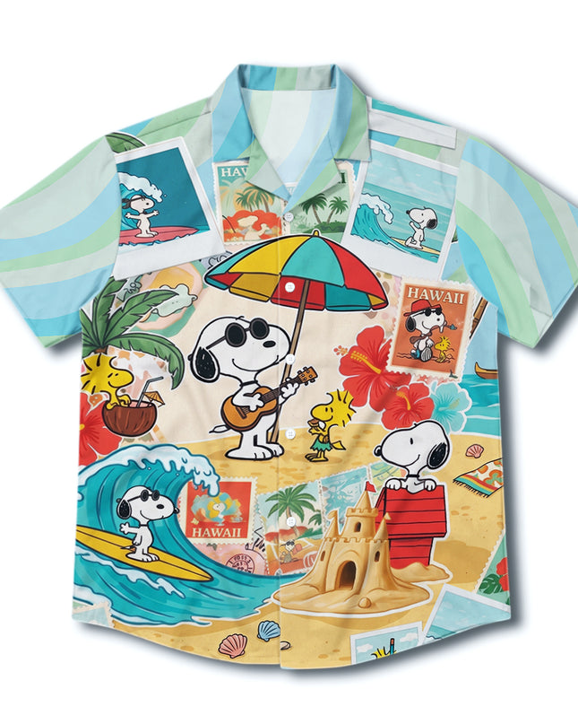 Beach Summer Hawaii Postcard Surf Vacation Hawaiian Shirt