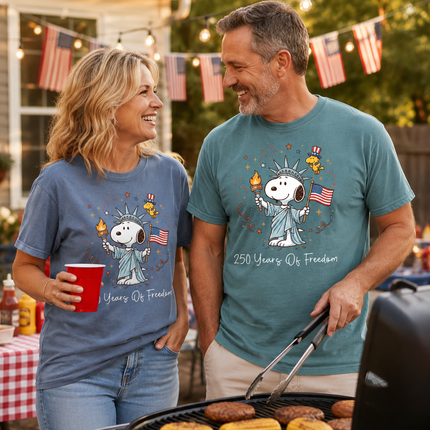 Comfort Colors 250 Years Of Freedom Liberty Patriotic Dog T-Shirt