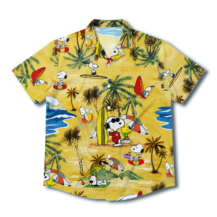 Yellow Tropical Beach Windsurf Summer Hawaiian Shirt
