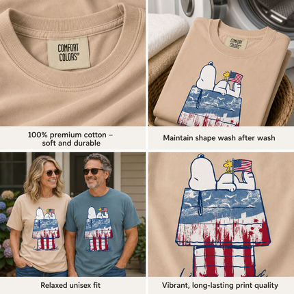 Comfort Colors 250th Anniversary USA Patriotic Doghouse T-Shirt
