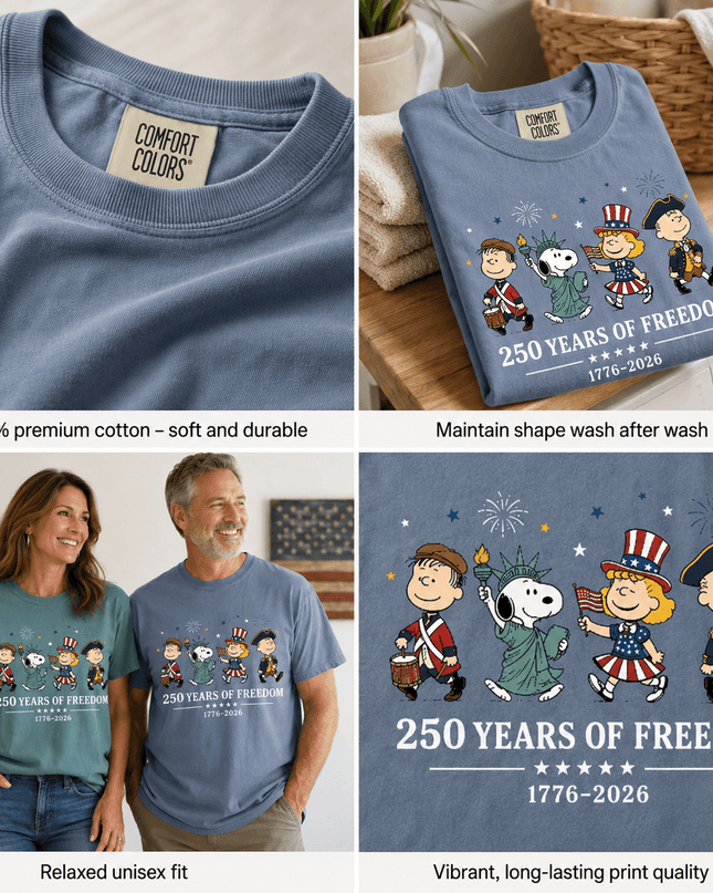 Comfort Colors 250 Years Of Freedom USA Historical Parade Squad T-Shirt