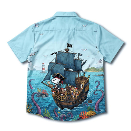 Pirate Ship Ocean Adventure Beach Hawaiian Shirt
