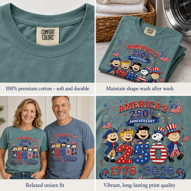 Comfort Colors America 250th Anniversary 1776-2026 Patriotic Friends T-Shirt