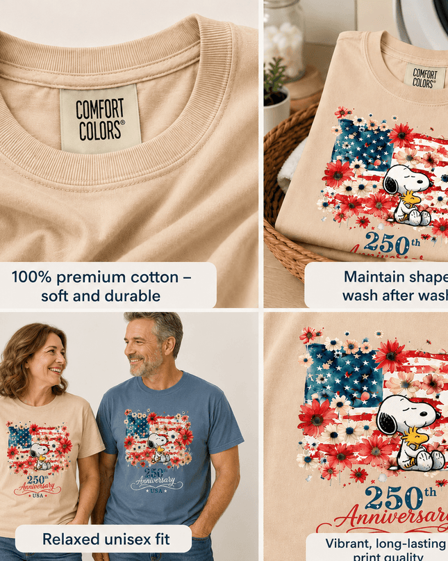 5_1ca63e5b-21db-4cef-9250-da8b5dfcb12b - AuraNations - Comfort Colors 250th Anniversary USA Floral Flag Hugging Dog T-Shirt - Ivory / S - 250TH ANNIVERSARY, ALL, COMFORT COLORS, NO CUSTOM, PRODUCTS, SNPY, TSHIRT