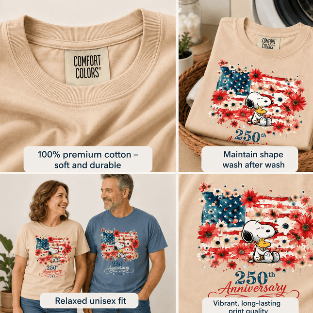 5_1ca63e5b-21db-4cef-9250-da8b5dfcb12b - AuraNations - Comfort Colors 250th Anniversary USA Floral Flag Hugging Dog T-Shirt - Ivory / S - 250TH ANNIVERSARY, ALL, COMFORT COLORS, NO CUSTOM, PRODUCTS, SNPY, TSHIRT