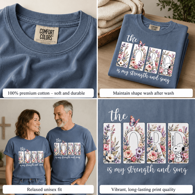 Comfort Colors The Lord Is My Strength And Song Psalm 118:14 Scripture T-Shirt
