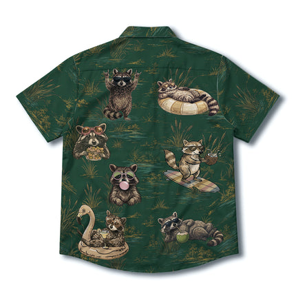 Funny Vacation Raccoon Summer Tropical Hawaiian Shirt