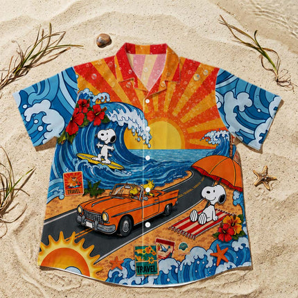 Sunset Beach Surf Road Trip Summer Hawaiian Shirt