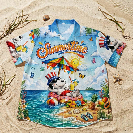 Beach Summer Island Float Tropical Vacation Hawaiian Shirt