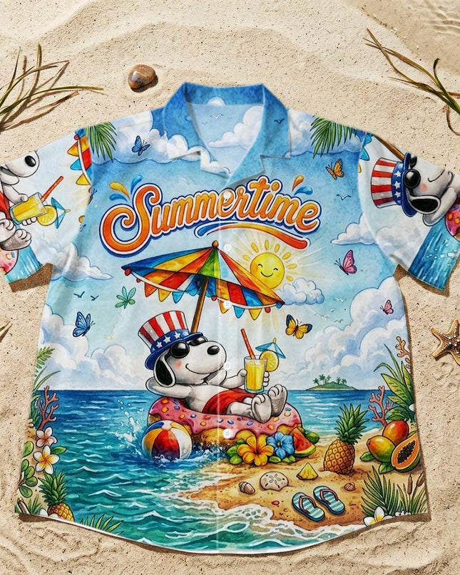 Beach Summer Island Float Tropical Vacation Hawaiian Shirt