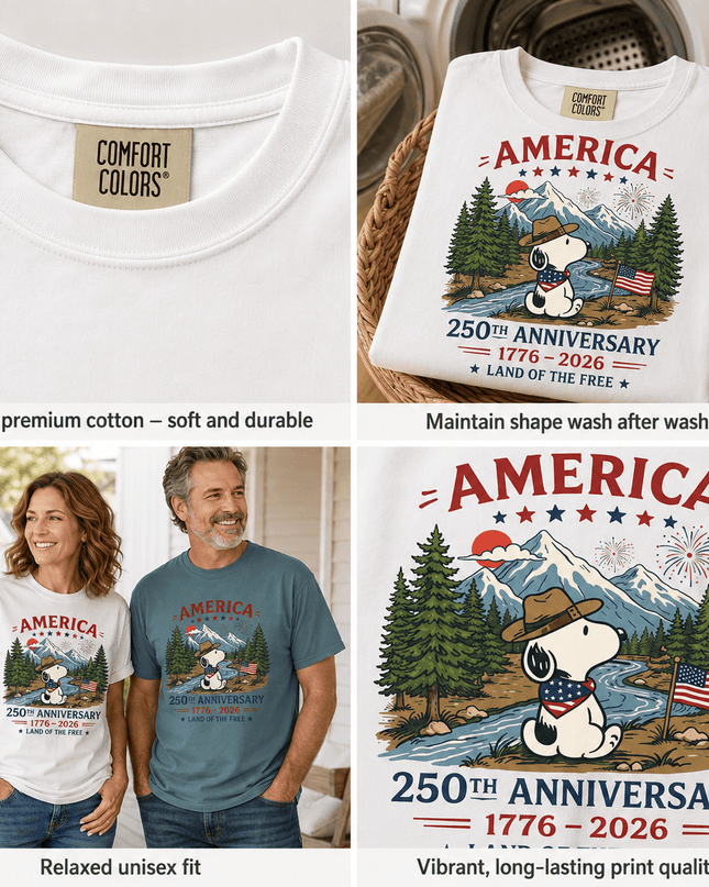 5_36122328-eb03-49fb-a24a-c7af058b5c5f - AuraNations - Comfort Colors 250th Anniversary USA Mountain Ranger T-Shirt - White / S - 250TH ANNIVERSARY, ALL, COMFORT COLORS, NO CUSTOM, PRODUCTS, SNPY, TSHIRT