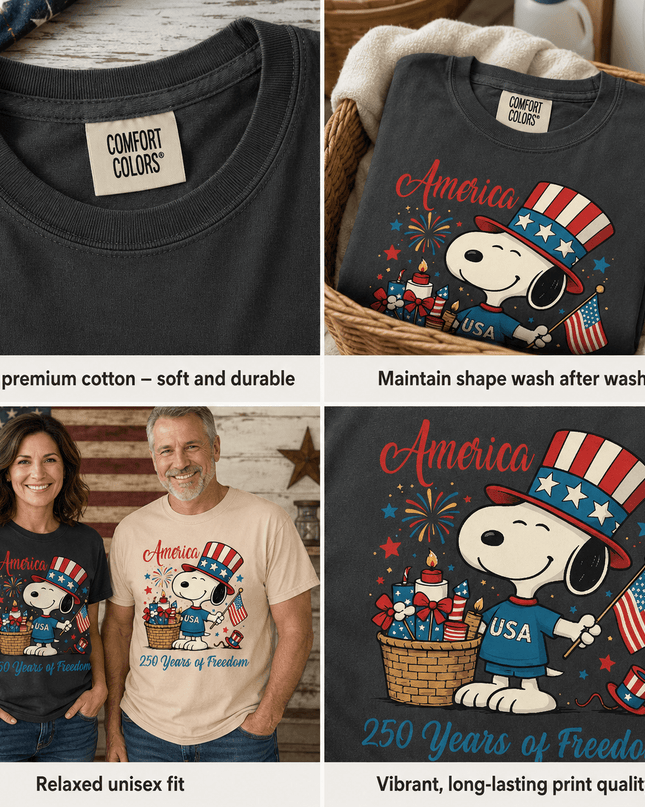 5_40bbdd80-ced7-4e8a-91bc-57a9a8cd33c3 - AuraNations - Comfort Colors America 250 Years Of Freedom T-Shirt - Black / S - 250TH ANNIVERSARY, ALL, COMFORT COLORS, NO CUSTOM, PRODUCTS, SNPY, TSHIRT