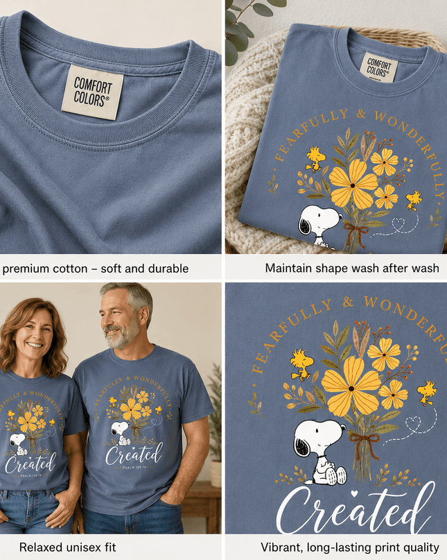 Comfort Colors Fearfully and Wonderfully Created Psalm 139:14 T-Shirt