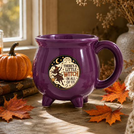 Little Witch Halloween Cauldron Ceramic Mug Gift for Her
