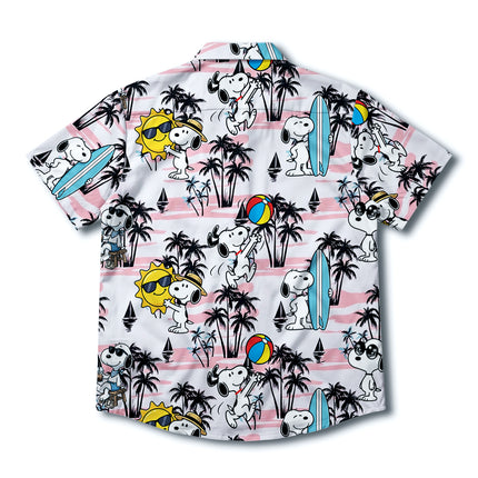 Pink Palm Surf Beach Summer Vacation Hawaiian Shirt