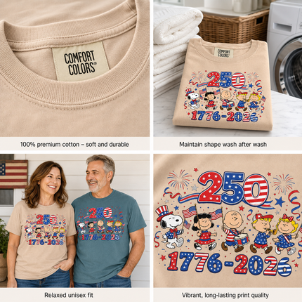 Comfort Colors 250 Years 1776-2026 Patriotic Marching Band T-Shirt