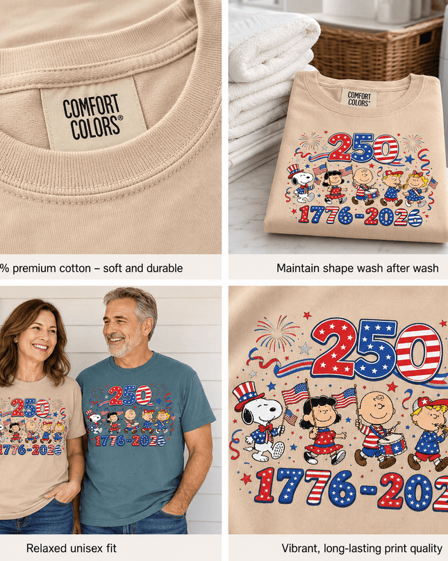 5_5d7bccc7-aa39-4fd8-a6c5-c3df12bdbdbc - AuraNations - Comfort Colors 250 Years 1776-2026 Patriotic Marching Band T-Shirt - Ivory / S - 250TH ANNIVERSARY, ALL, COMFORT COLORS, NO CUSTOM, PRODUCTS, SNPY, TSHIRT