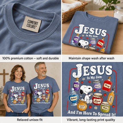 Comfort Colors Jesus Is My Jam Here to Spread It Christian T-Shirt