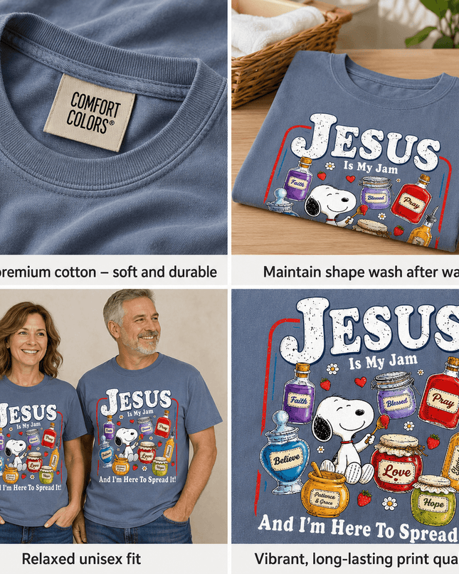 Comfort Colors Jesus Is My Jam Here to Spread It Christian T-Shirt