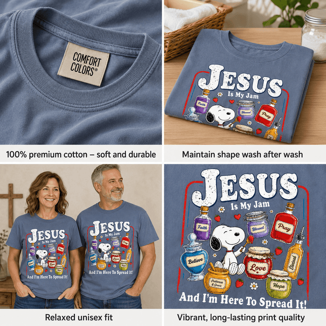 Comfort Colors Jesus Is My Jam Here to Spread It Christian T-Shirt