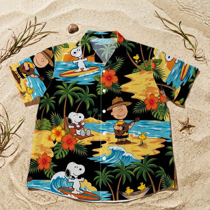 Tropical Surf Beach Ukulele Summer Vacation Hawaiian Shirt HW_SNPY40-SL02-DS04