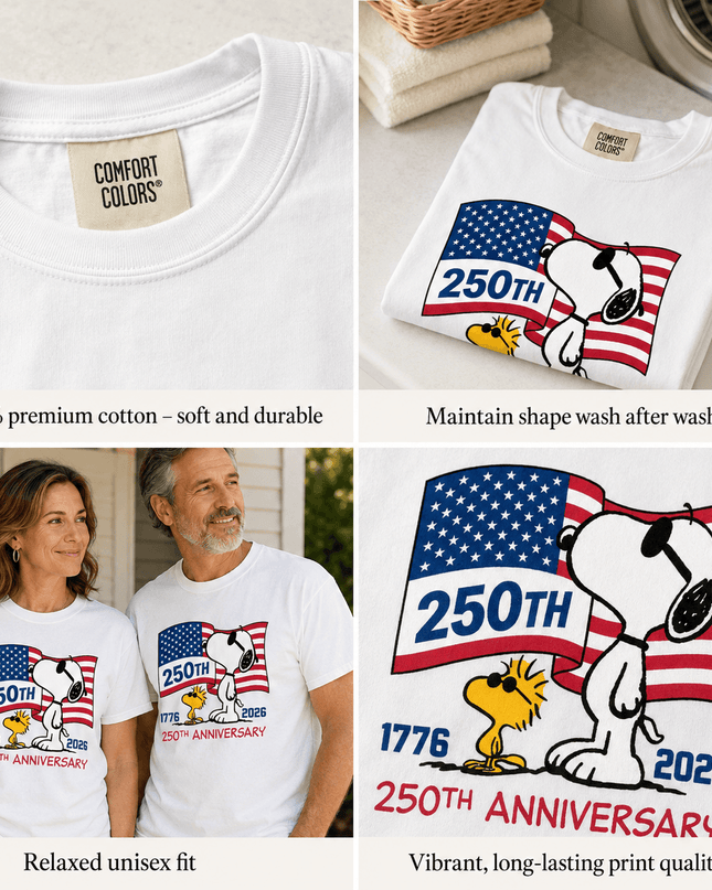 5_726c9803-e4b7-4a1c-9fde-d794b9f49d76 - AuraNations - Comfort Colors America 250 Anniversary T-Shirt - White / S - 250TH ANNIVERSARY, ALL, COMFORT COLORS, NO CUSTOM, PRODUCTS, SNPY, TSHIRT