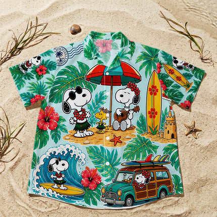 Tropical Beach Surf Vacation Summer Hawaiian Shirt