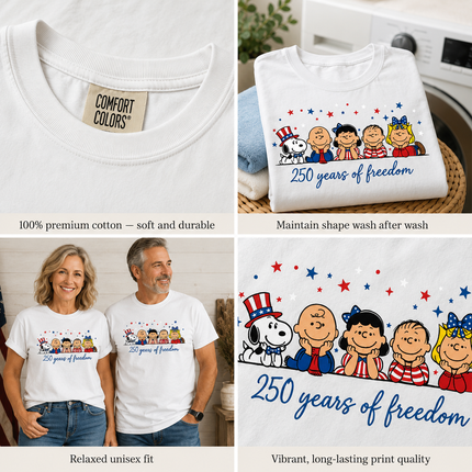 Comfort Colors 250 Years Of Freedom Friends T-Shirt