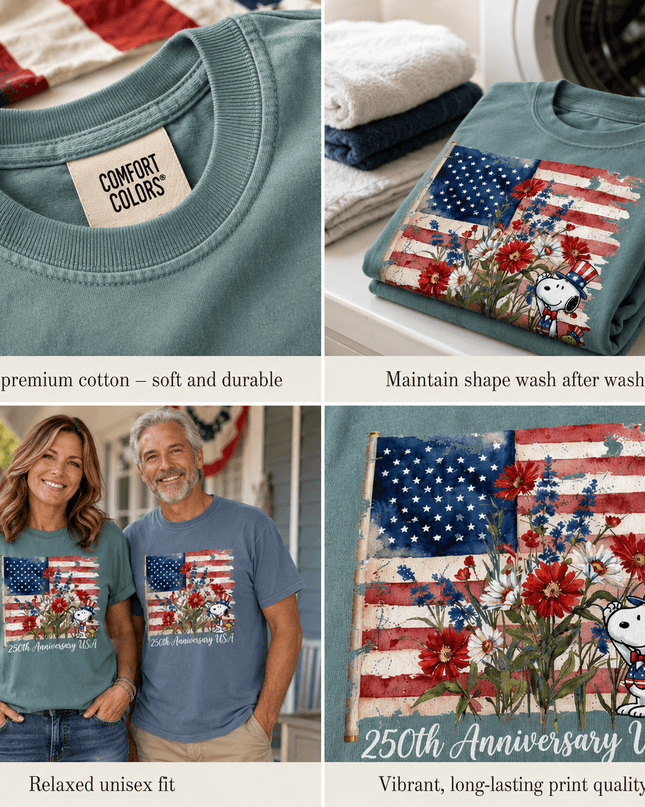 5_8950b870-3f33-4507-aaba-babd2d404ec8 - AuraNations - Comfort Colors 250th Anniversary USA Watercolor Flag Floral Dog T-Shirt - Seafoam / S - 250TH ANNIVERSARY, ALL, COMFORT COLORS, NO CUSTOM, PRODUCTS, SNPY, TSHIRT