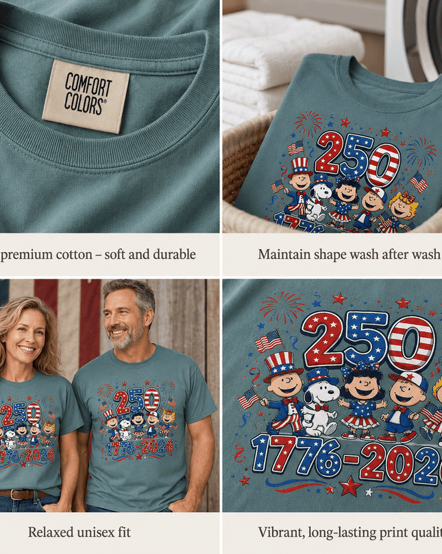 5_8e75c9d3-b50c-4885-a996-822b36019030 - AuraNations - Comfort Colors 250 Years 1776-2026 Patriotic Squad Holiday T-Shirt - Seafoam / S - 250TH ANNIVERSARY, ALL, COMFORT COLORS, NO CUSTOM, PRODUCTS, SNPY, TSHIRT
